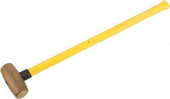 American Hammer - 8 Lb Head Nonsparking Hammer - 33" OAL, 30-1/2" Long Fiberglass Handle - Exact Industrial Supply