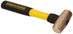 American Hammer - 2 Lb Head Nonsparking Mallet - 12" OAL, 11" Long Fiberglass Handle - Exact Industrial Supply