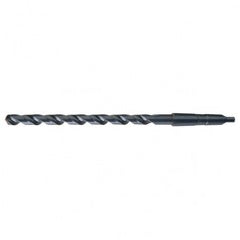 25/32 RHS / RHC HSS 118 Degree Notched Point Extra Length Taper Shank Drill - Steam Oxide - Exact Industrial Supply