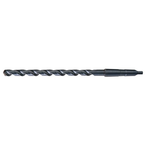 25/32 RHS / RHC HSS 118 Degree Notched Point Extra Length Taper Shank Drill - Steam Oxide