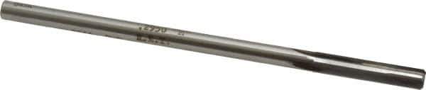 Made in USA - Letter M Carbide-Tipped 4 Flute Chucking Reamer - Straight Flute, 9/32" Straight Shank, 1-1/2" Flute Length, 6" OAL - Exact Industrial Supply