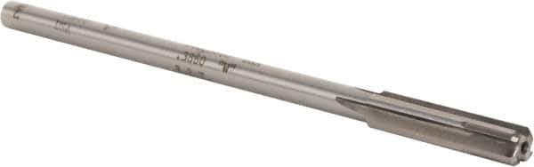 Made in USA - Letter W Carbide-Tipped 4 Flute Chucking Reamer - Straight Flute, 5/16" Straight Shank, 1-3/4" Flute Length, 7" OAL - Exact Industrial Supply