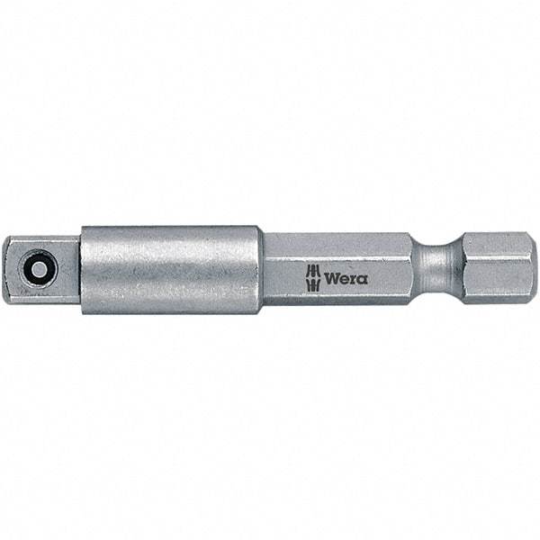 Wera - Socket Adapters & Universal Joints Type: Square-Drive to Hex Bit Adapter Male Size: 3/8 - Exact Industrial Supply