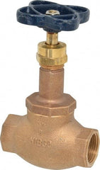 NIBCO - 3/4" Pipe, Threaded Ends, Bronze Integral Globe Valve - Bronze Disc, Screw-In Bonnet, 200 psi WOG, 125 psi WSP, Class 125 - Exact Industrial Supply