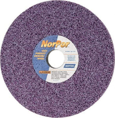 Norton - 8" Diam x 1-1/4" Hole x 1/2" Thick, G Hardness, 46 Grit Surface Grinding Wheel - Ceramic, Type 1, Coarse Grade, 3,600 Max RPM, Vitrified Bond, No Recess - Exact Industrial Supply