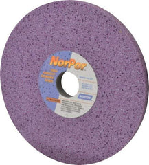 Norton - 8" Diam x 1-1/4" Hole x 1/2" Thick, G Hardness, 60 Grit Surface Grinding Wheel - Ceramic, Type 1, Medium Grade, 3,600 Max RPM, Vitrified Bond, No Recess - Exact Industrial Supply