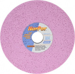 Norton - 8" Diam x 1-1/4" Hole x 1/2" Thick, H Hardness, 46 Grit Surface Grinding Wheel - Aluminum Oxide, Type 1, Coarse Grade, 3,600 Max RPM, Vitrified Bond, No Recess - Exact Industrial Supply