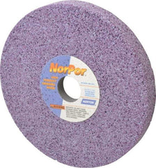 Norton - 8" Diam x 1-1/4" Hole x 1" Thick, G Hardness, 46 Grit Surface Grinding Wheel - Ceramic, Type 5, Coarse Grade, 3,600 Max RPM, Vitrified Bond, One-Side Recess - Exact Industrial Supply