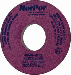 Norton - 14" Diam x 5" Hole x 1-1/2" Thick, H Hardness, 46 Grit Surface Grinding Wheel - Aluminum Oxide, Type 5, Coarse Grade, 2,320 Max RPM, Vitrified Bond, One-Side Recess - Exact Industrial Supply