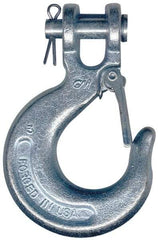 CM - 7/16 Inch Chain Diameter, Grade 43 Clevis Hook - 7,200 Lbs. Load Capacity, 0.58 Inch Inside Diameter, 1/2 Inch Pin Diameter, 1.02 Inch Hook Throat, 5.56 Inch Overall Length, 3.91 Inch Hook Width - Exact Industrial Supply
