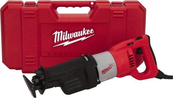 Milwaukee Tool - 3,000 Strokes per Minute, 1-1/4 Inch Stroke Length, Electric Reciprocating Saw - 120 Volts, 13 Amps - Exact Industrial Supply