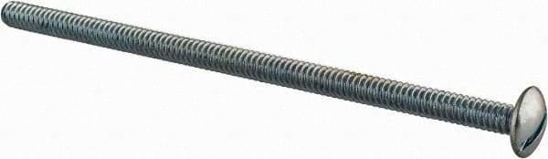 Value Collection - #10-24 UNC, 4" Length Under Head Slotted Drive Machine Screw - Truss Head, Grade 2 Steel, Zinc-Plated Finish, Without Washer - Exact Industrial Supply