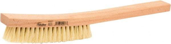 Weiler - 4 Rows x 18 Columns Tampico Plater Brush - 5-1/4" Brush Length, 13" OAL, 1" Trim Length, Wood Shoe Handle - Exact Industrial Supply