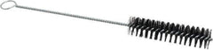 Weiler - 4" Long x 1" Diam Nylon Tube Brush - Single Spiral, 12-1/4" OAL, 0.014" Filament Diam, 5/32" Shank Diam - Exact Industrial Supply