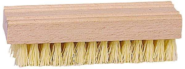 Weiler - Hand & Fingernail Scrub Brush - Plastic Bristles, Wood Block - Exact Industrial Supply