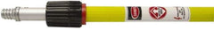 Weiler - 72 to 144" Long x 7/8" Diam Metal Handle for Vehicle Wash Brushes, Wall Brushes & Window Brushes - Yellow, Telescoping - Exact Industrial Supply