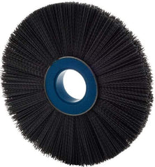 Weiler - 10" OD, 2" Arbor Hole, Crimped Nylon Wheel Brush - 1" Face Width, 3" Trim Length, 0.04" Filament Diam, 3,600 RPM - Exact Industrial Supply