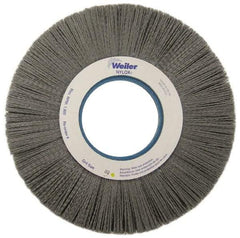 Weiler - 10" OD, Crimped Nylon Wheel Brush - 1" Face Width, 1-5/8" Trim Length, 0.04" Filament Diam, 1,800 RPM - Exact Industrial Supply