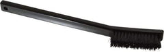 Weiler - 4 Rows x 15 Columns Nylon Scratch Brush - 6-1/2" OAL, 1/2" Trim Length, Plastic Toothbrush Handle - Exact Industrial Supply