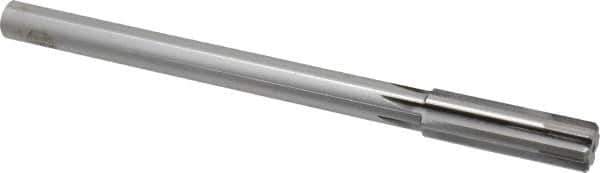 Made in USA - 0.747" Carbide-Tipped 6 Flute Chucking Reamer - Straight Flute, 5/8" Straight Shank, 2-1/2" Flute Length, 9-1/2" OAL - Exact Industrial Supply