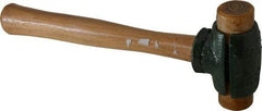 Garland - 1-1/2 Lb Head Rawhide Hammer - 11" OAL, 11" Long Wood Handle - Exact Industrial Supply