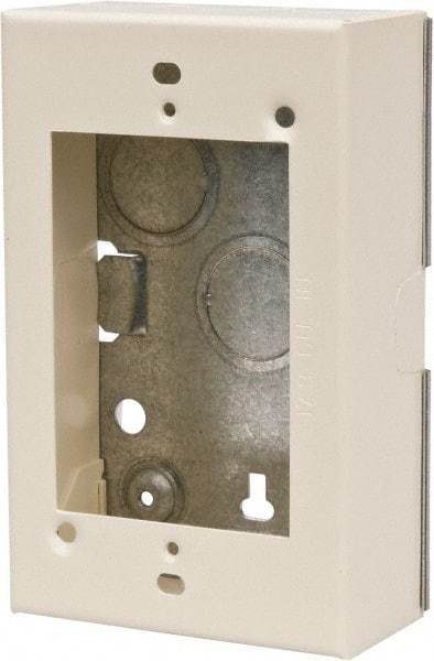 Wiremold - 1 Gang, (2) 1/2" Knockouts, Steel Rectangle Device Box - 4-5/8" Overall Height x 2-7/8" Overall Width x 1-3/8" Overall Depth - Exact Industrial Supply