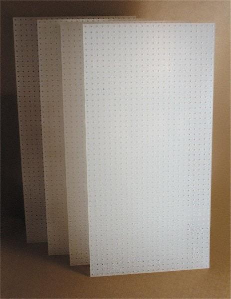 Triton - 48" Wide x 24" High Storage Peg Board - 4 Panels, Polypropylene, White - Exact Industrial Supply
