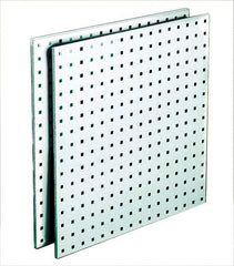 Triton - 24" Wide x 24" High Storage Peg Board - 2 Panels, Steel, White - Exact Industrial Supply