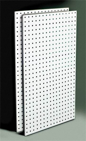 Triton - 24" Wide x 42-1/2" High Storage Peg Board - 2 Panels, Steel, White - Exact Industrial Supply
