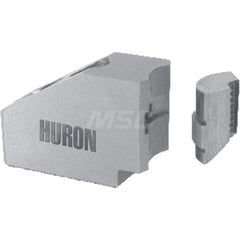 Huron Machine Products - Hard Lathe Chuck Jaws; Jaw Type: Collet Pad Jaw ; Jaw Interface Type: 1.5mm x 60 Serrated ; Maximum Compatible Chuck Diameter (Inch): 8 ; Material: 1018 Steel ; Overall Width/Diameter (Inch): 2 ; Overall Length (Decimal Inch): 2. - Exact Industrial Supply