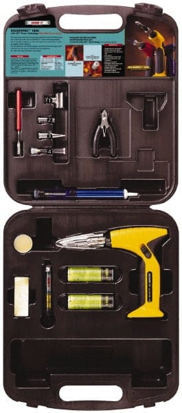Solder-It - 13 Piece, Butane Multi Function Torch Kit with Liquid Energy Cell - Exact Industrial Supply