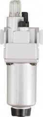 PRO-SOURCE - 3/8" NPT, 290 Max psi Intermediate Modular Lubricator - Aluminum Bowl, Aluminum Die Cast Body, 106 CFM, 140°F Max Temp, 2.16" Wide x 8.07" High - Exact Industrial Supply