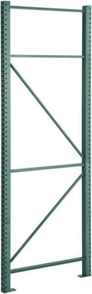 Steel King - 34,830 Lb Capacity Heavy-Duty Framing Upright Pallet Storage Rack - 3" Wide x 144" High x 42" Deep, Green - Exact Industrial Supply