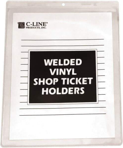 C-LINE - 50 Piece Clear Shop Ticket Holder - 11" High x 8-1/2" Wide - Exact Industrial Supply
