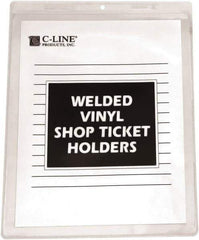 C-LINE - 50 Piece Clear Shop Ticket Holder - 12" High x 9" Wide - Exact Industrial Supply