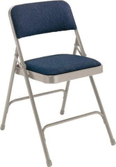 NPS - 18-3/4" Wide x 20-1/4" Deep x 29-1/2" High, Fabric Folding Chair with Fabric Padded Seat - Imperial Blue - Exact Industrial Supply