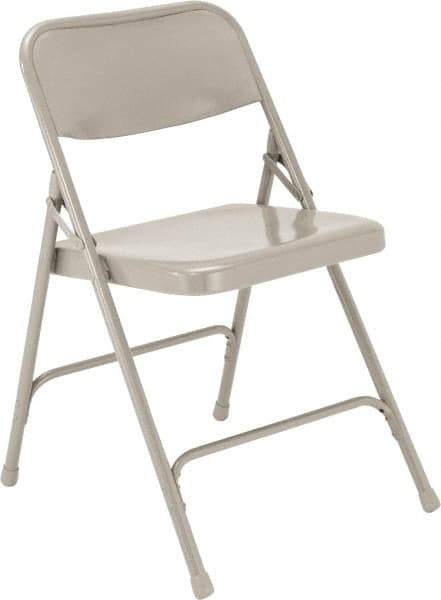 NPS - 18-1/4" Wide x 20-1/4" Deep x 29-1/2" High, Steel Standard Folding Chair - Gray - Exact Industrial Supply