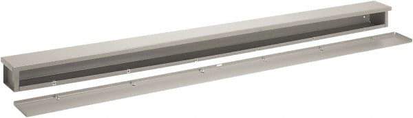 nVent Hoffman - 6" High x 6" Wide x 24" Long, Solid Wall Wire Duct - Gray, Slip-on Cover, Steel - Exact Industrial Supply
