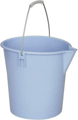 Ability One - 12 Qt, Plastic Round Blue Single Pail with Pour Spout - Handle Included - Exact Industrial Supply