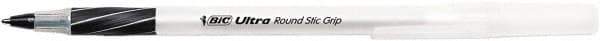 Bic - Ball Point Round Stick Grip Pen - Black - Exact Industrial Supply