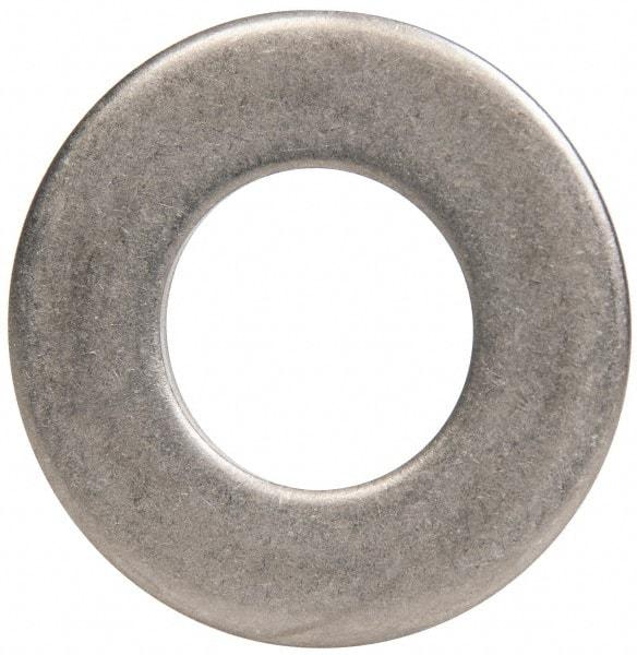 Made in USA - 5/8" Screw, Grade 300 Stainless Steel Standard Flat Washer - 0.656" ID x 1.312" OD, 0.074" Thick, Passivated Finish, Meets Military Specifications - Exact Industrial Supply