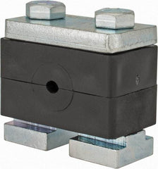 HYDAC - 2.87" Wide x 1.89" High x 1.18" Deep, Polypropylene Heavy Duty C-Rail Mount Vibration-Control Clamp - Carbon Steel Plate, Mount with C-Rail Nuts, Top plates, Clamp Pairs, and Bolts - Exact Industrial Supply