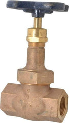 NIBCO - 1" Pipe, Threaded Ends, Bronze Integral Globe Valve - Bronze Disc, Union Bonnet, 600 psi WOG, 300 psi WSP, Class 300 - Exact Industrial Supply