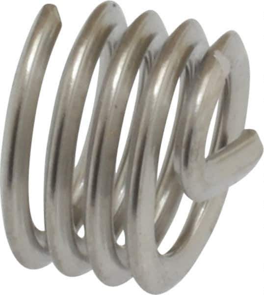 Heli-Coil - 5/16-18 UNC, 0.312" OAL, Free Running Helical Insert - 4 Free Coils, Tanged, Stainless Steel, 1D Insert Length - Exact Industrial Supply