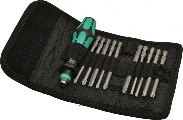 Wera - 11 Piece Power Hex Drive Bit Set - Exact Industrial Supply