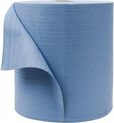 WypAll - X80 Dry Shop Towel/Industrial Wipes - Jumbo Roll, 13-3/8" x 12-1/2" Sheet Size, Blue - Exact Industrial Supply