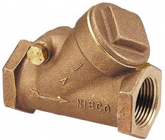 NIBCO - 2" Bronze Check Valve - Y-Pattern, FNPT x FNPT, 200 WOG - Exact Industrial Supply