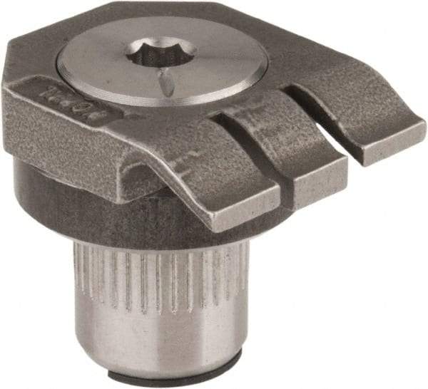 Mitee-Bite - 7-1/2mm Clamping Height, 880 Lb Clamping Pressure, Raised Height Low Profile Positioning Stop - 7-1/2mm Jaw Height, Spring Steel, Series Mitee-Bite Kopal Mini Clamps - Exact Industrial Supply