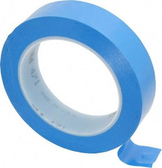 3M - Blue Solid Color Vinyl Tape - 1" Wide x 108' Long x 5.2 mil Thick, General Traffic - Exact Industrial Supply