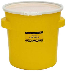 Eagle - 20 Gallon Capacity, Plastic Lever Lock, Yellow Lab Pack - 5 Gallon Container, Polyethylene, 88 Lb. Capacity, UN 1H2/X40/S Listing - Exact Industrial Supply